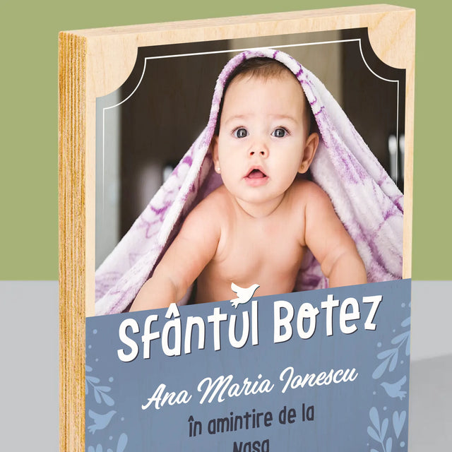 Fotografie Si Semnătură: Sfântul Botez - Imprimare Pe Lemn ( Verticală)