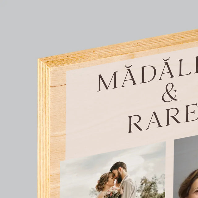 Colaj De Fotografii: A Iubi Și A Fi Iubit - Imprimare Pe Lemn ( Verticală)