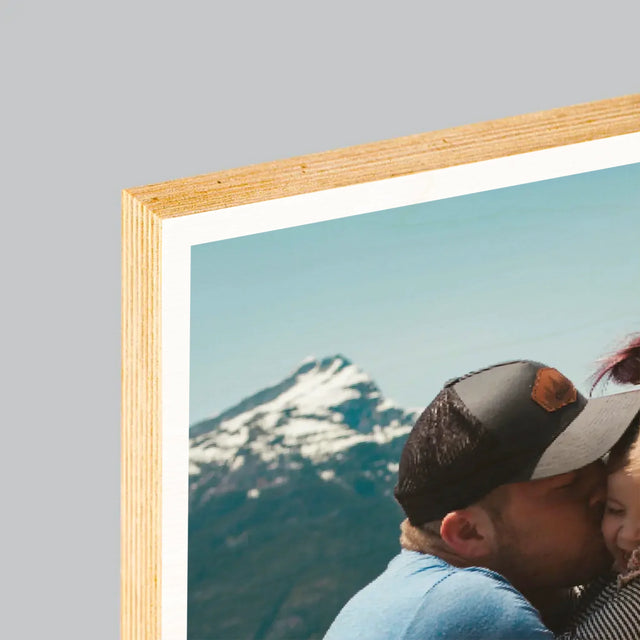 Fotografie și semnătură: Dedicație de neînlocuit pentru tată - Imprimare pe lemn | RO