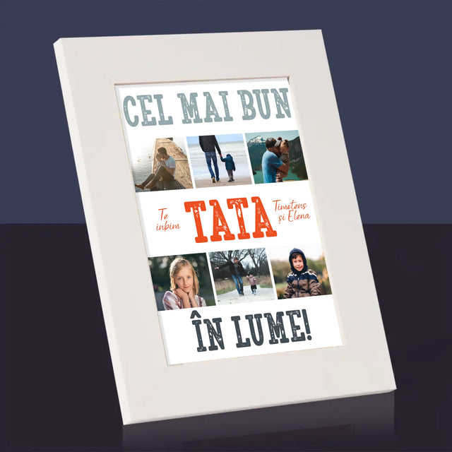 Colaj De Fotografii: Cel Mai Bun Tată Din Lume Fotografii - Ramă Pentru Fotografii (Horizontală)