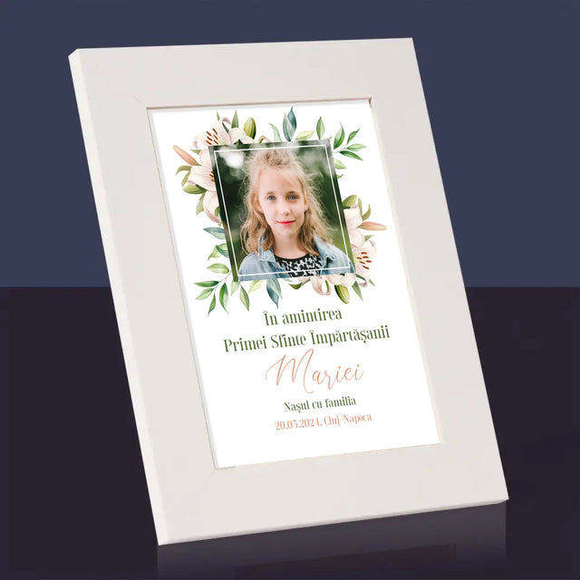Fotografie Si Semnătură: Pentru Sărbătorirea Primei Împărtășiri - Ramă Pentru Fotografii (Horizontală)