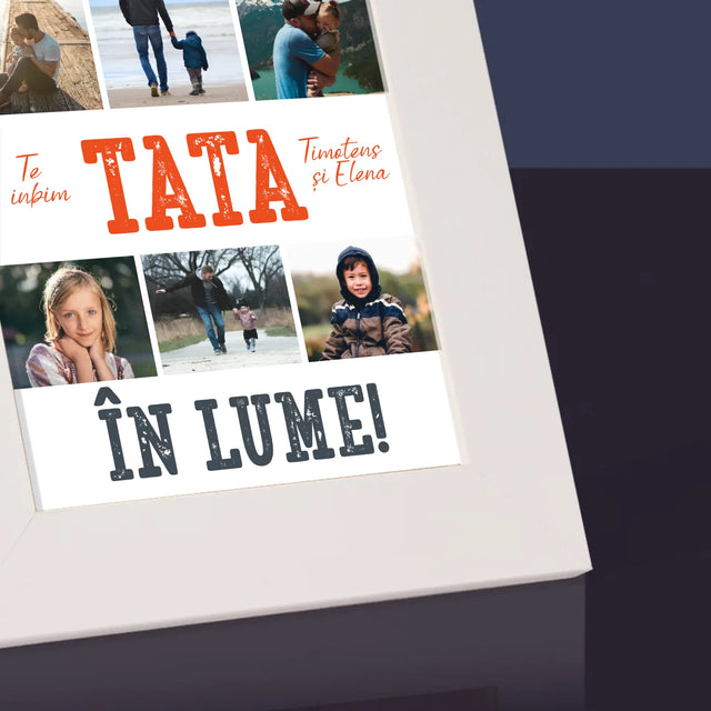 Colaj De Fotografii: Cel Mai Bun Tată Din Lume Fotografii - Ramă Pentru Fotografii (Horizontală)