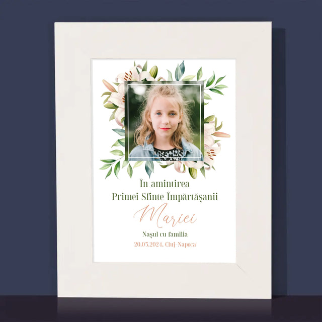 Fotografie Si Semnătură: Pentru Sărbătorirea Primei Împărtășiri - Ramă Pentru Fotografii (Horizontală)