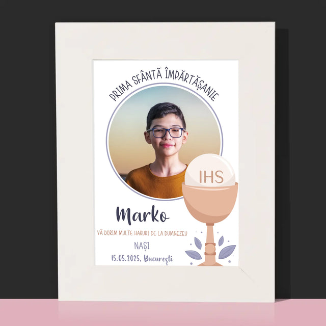 Fotografie Si Semnătură: Prima Sfântă Împărtășanie - Ramă Pentru Fotografii (Horizontală)