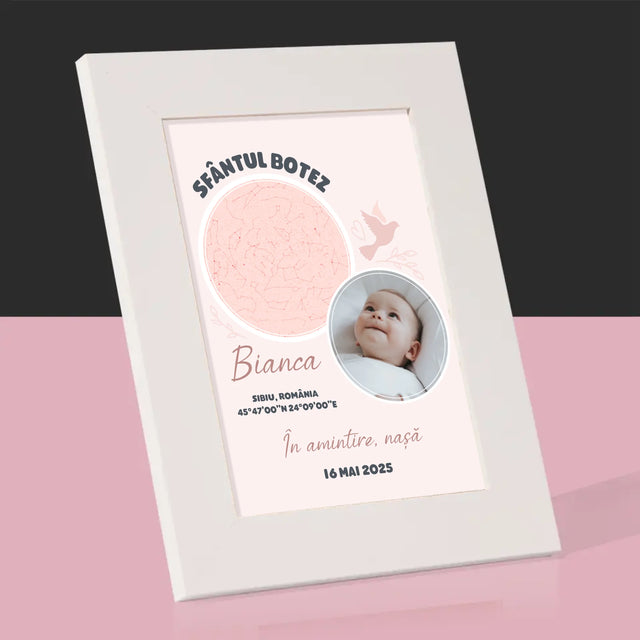 Harta Stelelor: Botez - Ramă Pentru Fotografii (Horizontală)