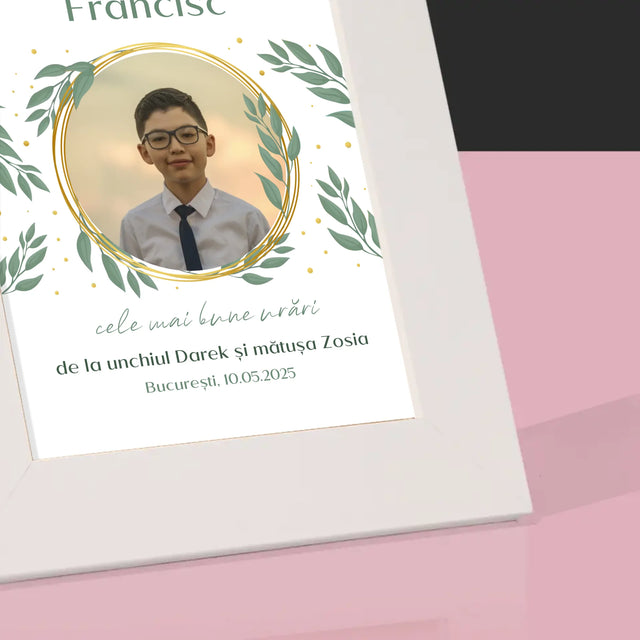 Fotografie Si Semnătură: Cu Ocazia Primei Sfinte Împărtășanii - Ramă Pentru Fotografii (Horizontală)