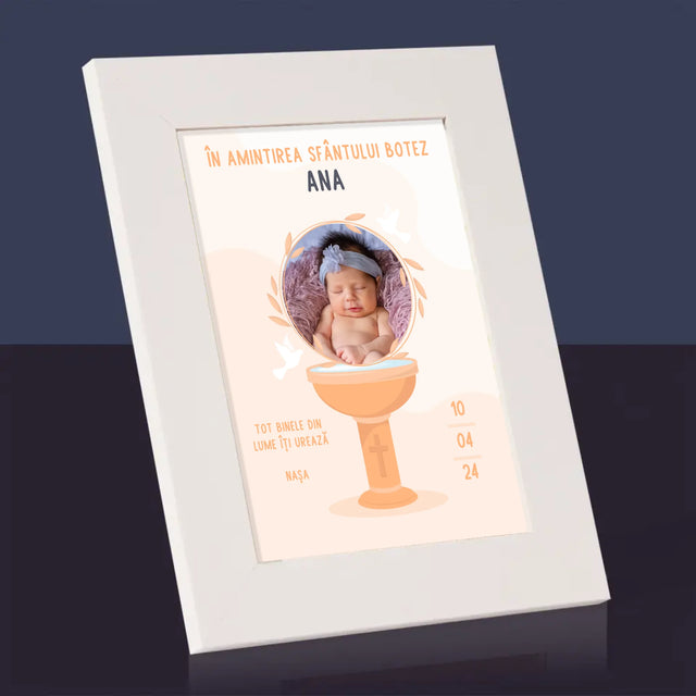 Fotografie Si Semnătură: În Amintirea Sfântului Botez - Ramă Pentru Fotografii (Horizontală)