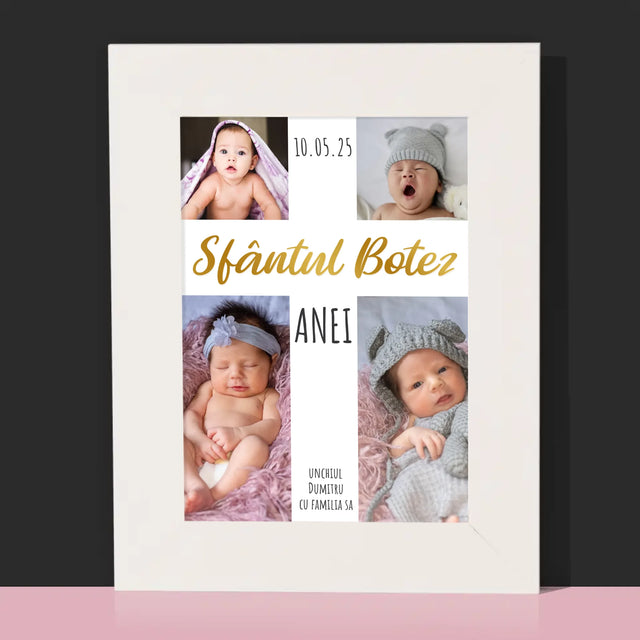 Colaj De Fotografii: Botez Sfânta Cruce - Ramă Pentru Fotografii (Horizontală)