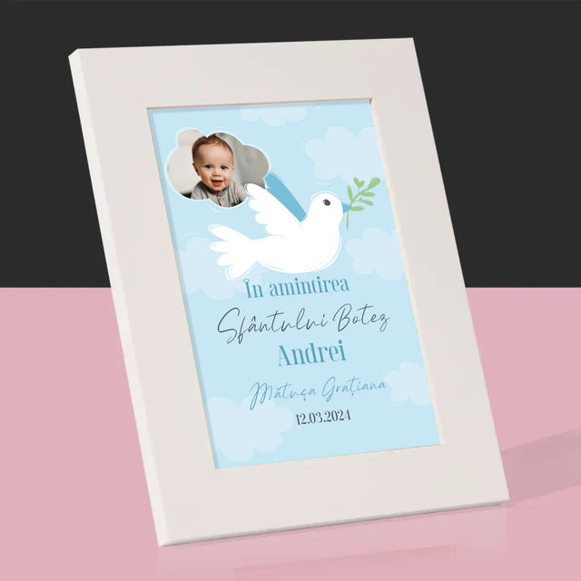 Fotografie Si Semnătură: În Amintirea Sfântului Botez Porumbei - Ramă Pentru Fotografii (Horizontală)
