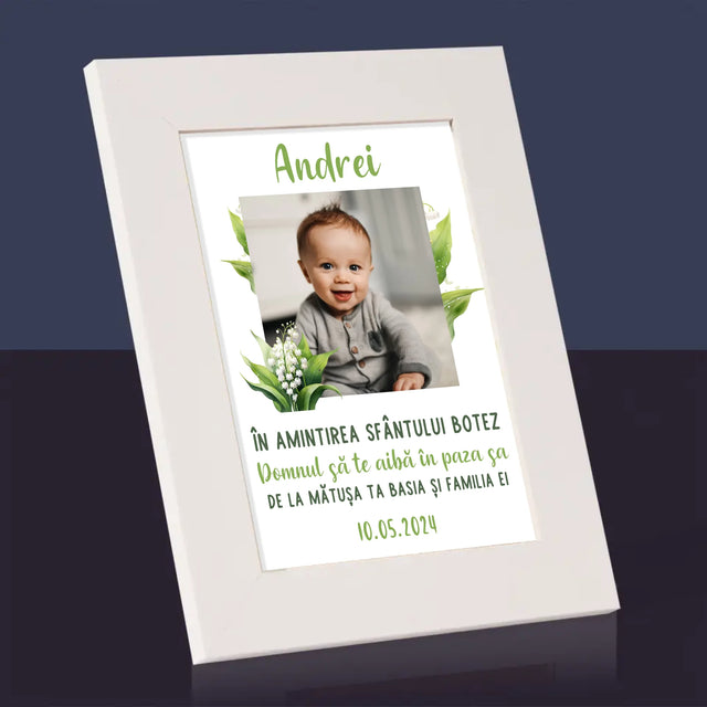 Fotografie Si Semnătură: În Amintirea Sfântului Botez Lăcrămioare - Ramă Pentru Fotografii (Horizontală)