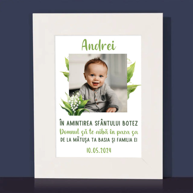 Fotografie Si Semnătură: În Amintirea Sfântului Botez Lăcrămioare - Ramă Pentru Fotografii (Horizontală)