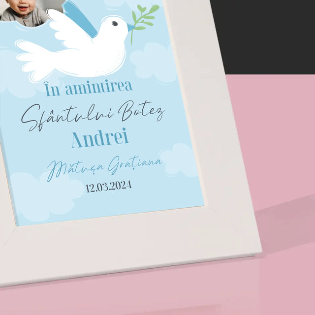 Fotografie Si Semnătură: În Amintirea Sfântului Botez Porumbei - Ramă Pentru Fotografii (Horizontală)