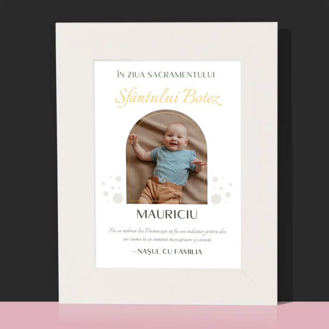 Fotografie Si Semnătură: Taina Sfântului Botez - Ramă Pentru Fotografii (Horizontală)