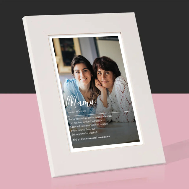 Fotografie Si Semnătură: Definiția Mamei - Ramă Pentru Fotografii (Horizontală)