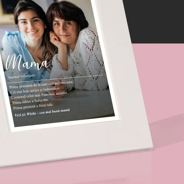 Fotografie Si Semnătură: Definiția Mamei - Ramă Pentru Fotografii (Horizontală)