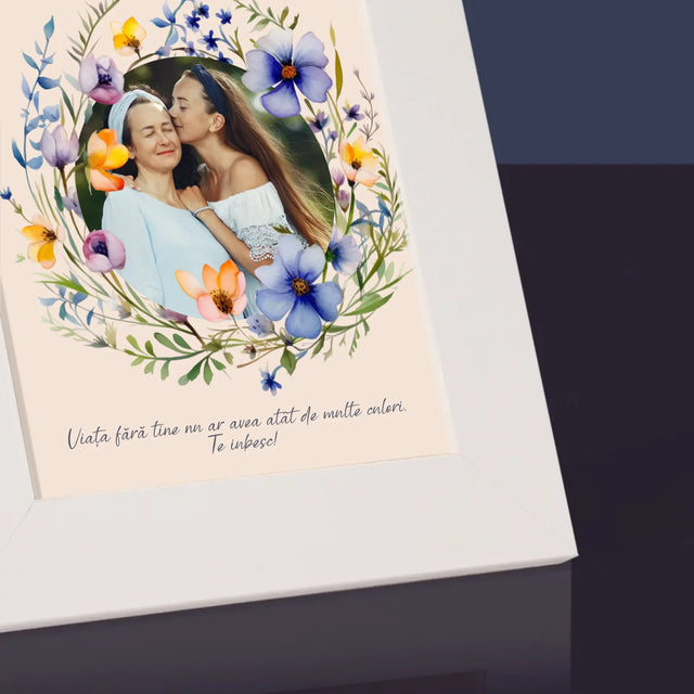 Fotografie Si Semnătură: La Mulți Ani De Ziua Mamei - Ramă Pentru Fotografii (Horizontală)