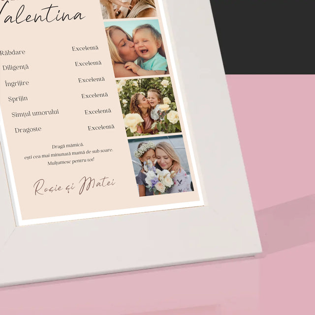 Colaj De Fotografii: Diplomă De Mamă Eminentă - Ramă Pentru Fotografii (Horizontală)