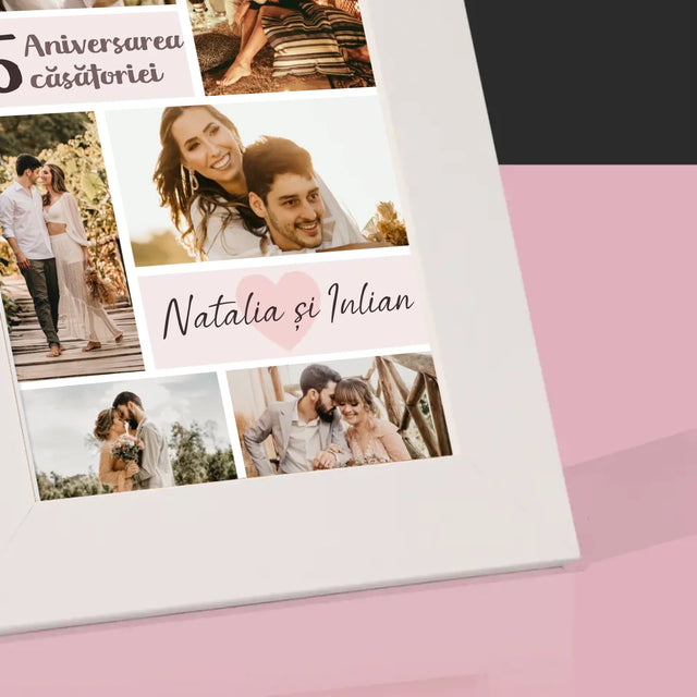 Colaj De Fotografii: A 5-A Aniversare A Nunții - Ramă Pentru Fotografii (Horizontală)