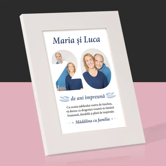 Cuvânt Din Fotografii: 20 De Ani Împreună - Ramă Pentru Fotografii (Horizontală)