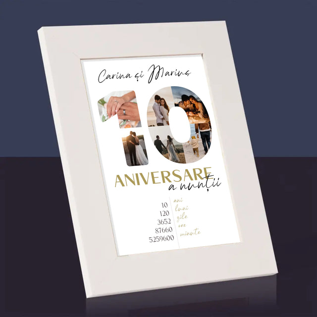 Cuvânt Din Fotografii: A 10-A Aniversare A Nunții - Ramă Pentru Fotografii (Horizontală)