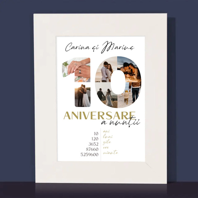 Cuvânt Din Fotografii: A 10-A Aniversare A Nunții - Ramă Pentru Fotografii (Horizontală)
