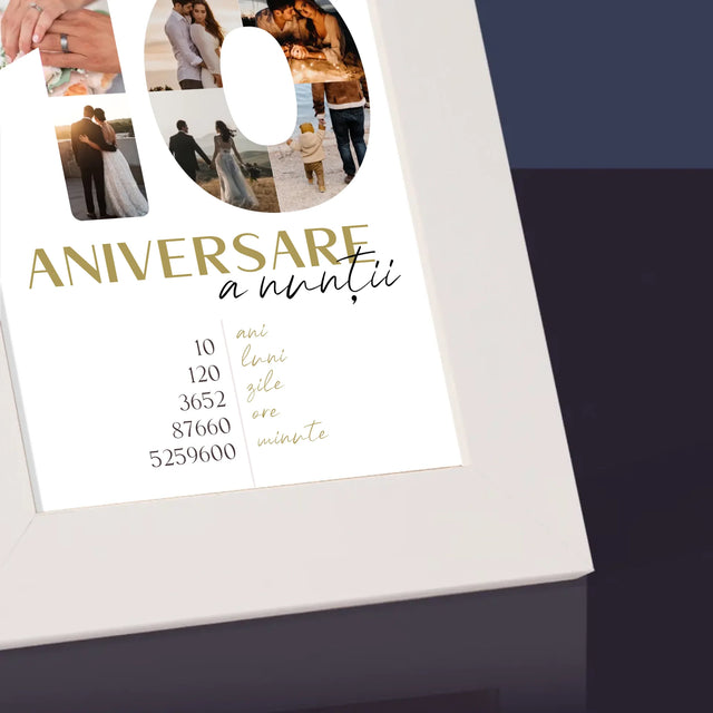 Cuvânt Din Fotografii: A 10-A Aniversare A Nunții - Ramă Pentru Fotografii (Horizontală)