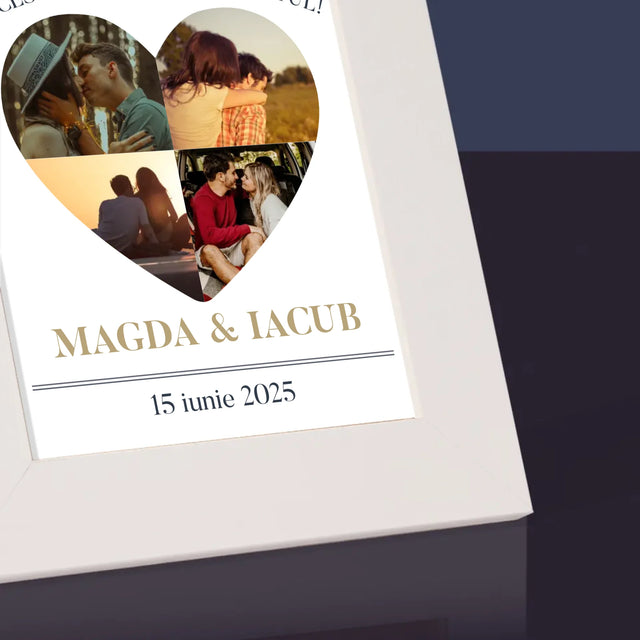 Formă Din Fotografii: Aniversare Inimă - Ramă Pentru Fotografii (Horizontală)