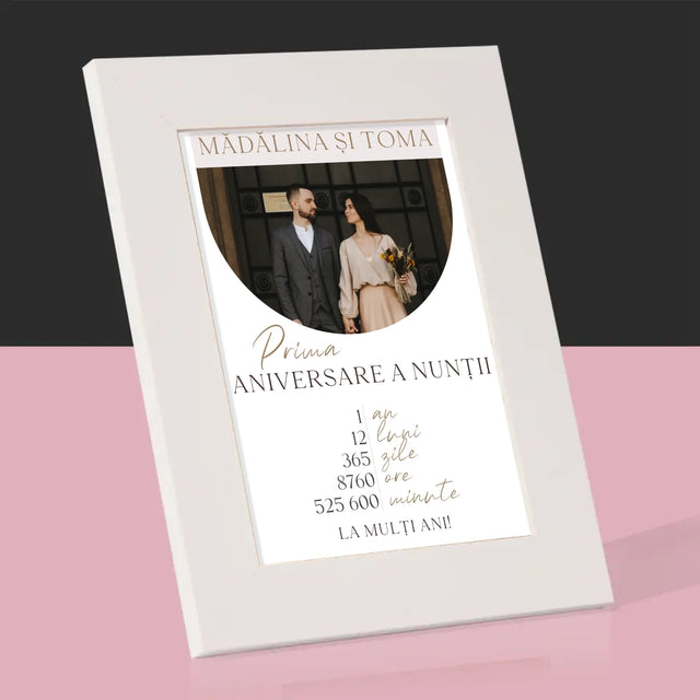 Fotografie Si Semnătură: Prima Aniversare A Nunții - Ramă Pentru Fotografii (Horizontală)