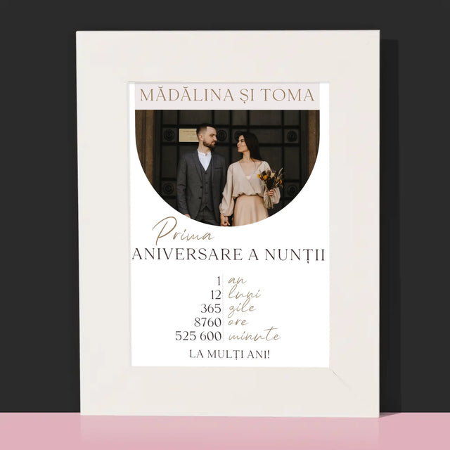 Fotografie Si Semnătură: Prima Aniversare A Nunții - Ramă Pentru Fotografii (Horizontală)