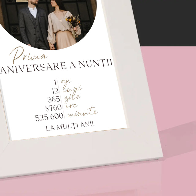 Fotografie Si Semnătură: Prima Aniversare A Nunții - Ramă Pentru Fotografii (Horizontală)