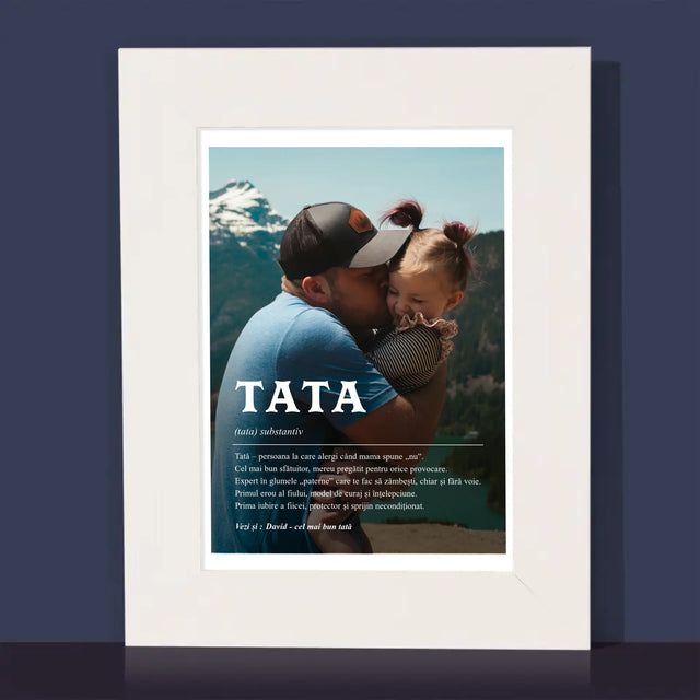 Fotografie Si Semnătură: Definiția Tată - Ramă Pentru Fotografii (Horizontală)