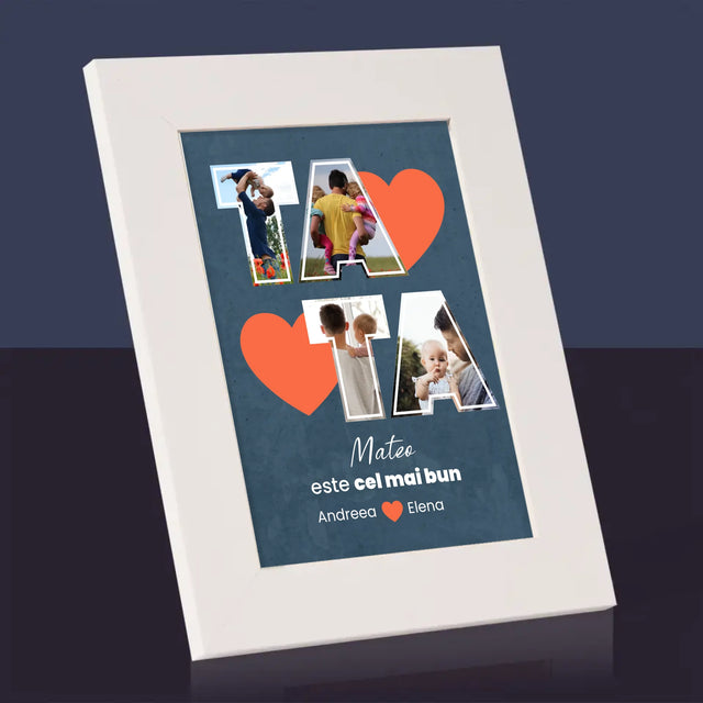 Colaj De Fotografii: Tata Este Cel Mai Bun - Ramă Pentru Fotografii (Horizontală)