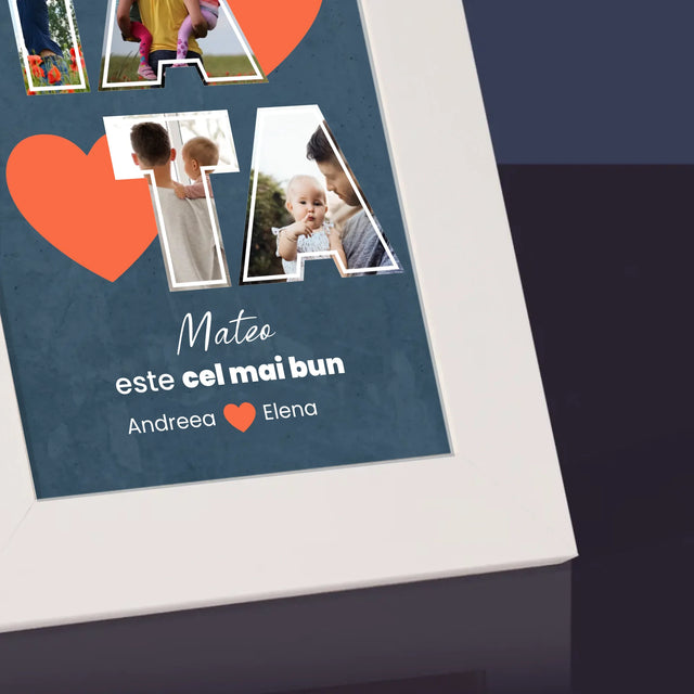 Colaj De Fotografii: Tata Este Cel Mai Bun - Ramă Pentru Fotografii (Horizontală)