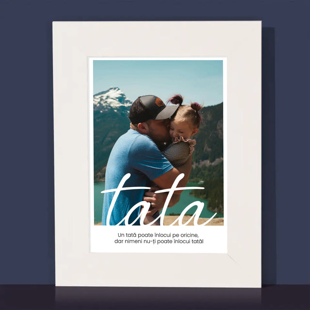 Fotografie și semnătură: Dedicație de neînlocuit pentru tată - Rama foto | RO