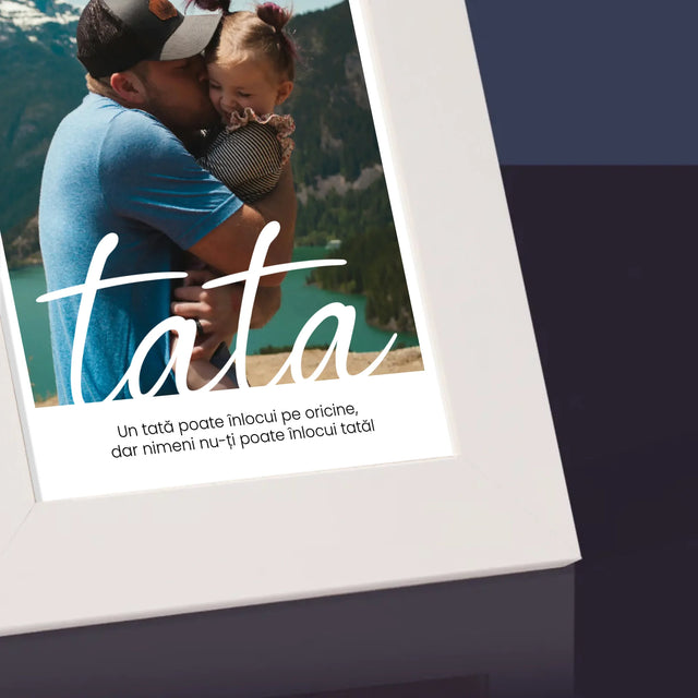 Fotografie și semnătură: Dedicație de neînlocuit pentru tată - Rama foto | RO