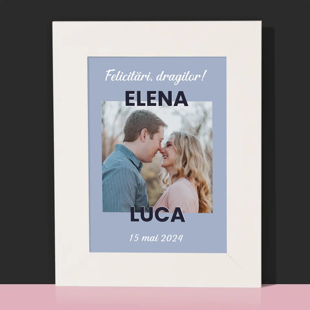 Fotografie Si Semnătură: Felicitări De Nuntă - Ramă Pentru Fotografii (Horizontală)