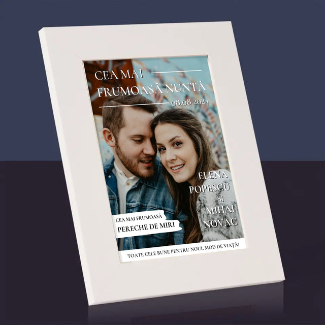 Copertă Derevistă: Cea Mai Frumoasă Nuntă - Ramă Pentru Fotografii (Horizontală)