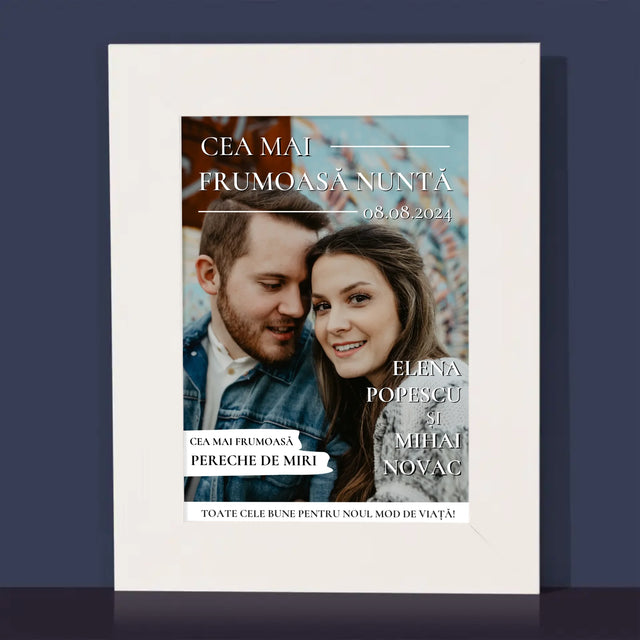 Copertă Derevistă: Cea Mai Frumoasă Nuntă - Ramă Pentru Fotografii (Horizontală)