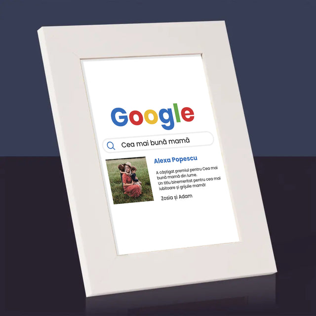 Fotografie Si Semnătură: Cea Mai Bună Mamă Rezultat Google - Ramă Pentru Fotografii (Horizontală)