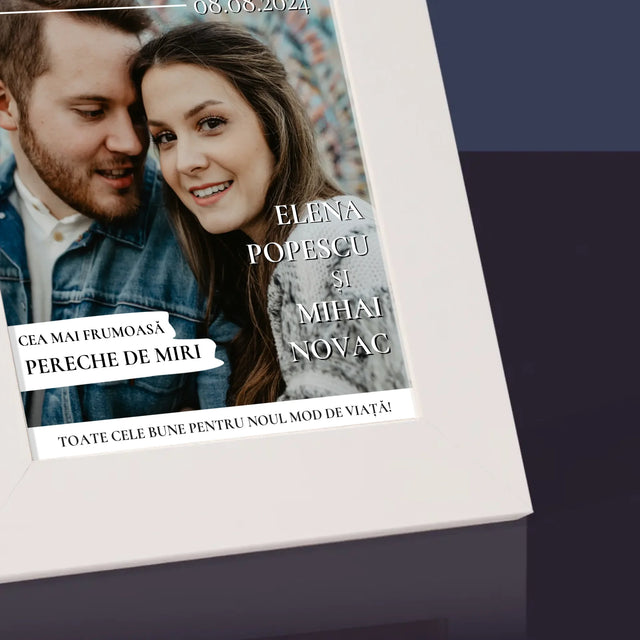 Copertă Derevistă: Cea Mai Frumoasă Nuntă - Ramă Pentru Fotografii (Horizontală)