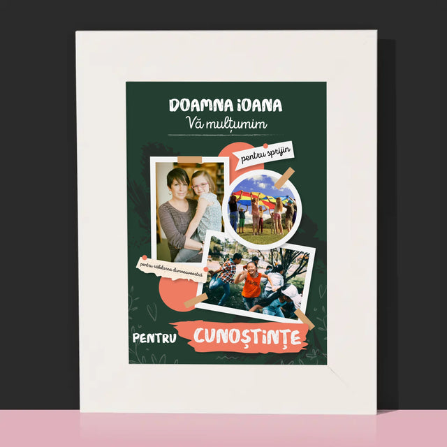 Colaj De Fotografii: Vă Mulțumim Pentru Cunoștințele Dumneavoastră - Ramă Pentru Fotografii (Horizontală)