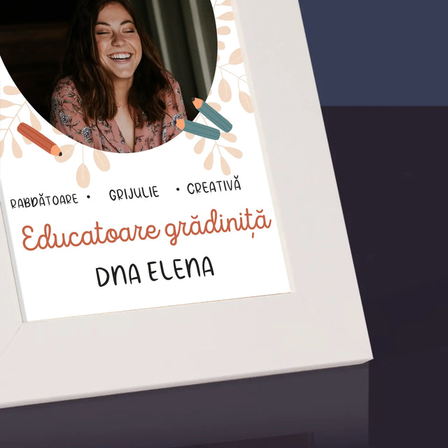 Fotografie Si Semnătură: Educatoare Grădiniță - Ramă Pentru Fotografii (Horizontală)