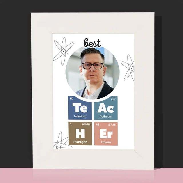 Fotografie Si Semnătură: Teacher Elemente Chimice - Ramă Pentru Fotografii (Horizontală)