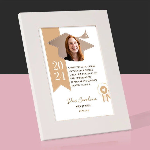 Fotografie Si Semnătură: Diplomă De Recunoștință Pentru Învățătoare - Ramă Pentru Fotografii (Horizontală)