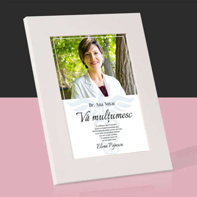 Fotografie Si Semnătură: Doctore Vă Mulțumesc - Ramă Pentru Fotografii (Horizontală)