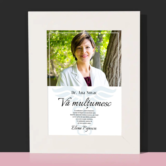 Fotografie Si Semnătură: Doctore Vă Mulțumesc - Ramă Pentru Fotografii (Horizontală)