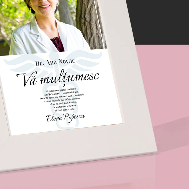 Fotografie Si Semnătură: Doctore Vă Mulțumesc - Ramă Pentru Fotografii (Horizontală)