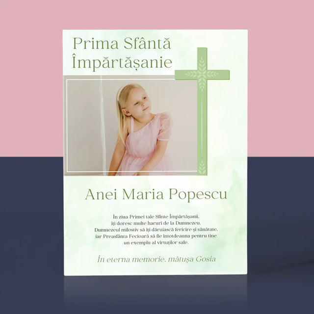 Fotografie Si Semnătură: Împărtășanie Fotografia Crucii - Bloc Acrilic