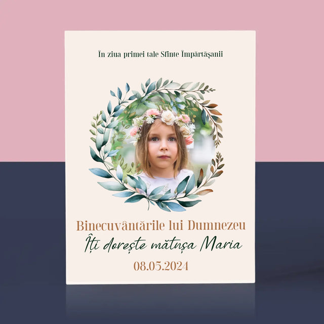 Fotografie Si Semnătură: În Ziua Primei Sfinte Împărtășanii - Bloc Acrilic