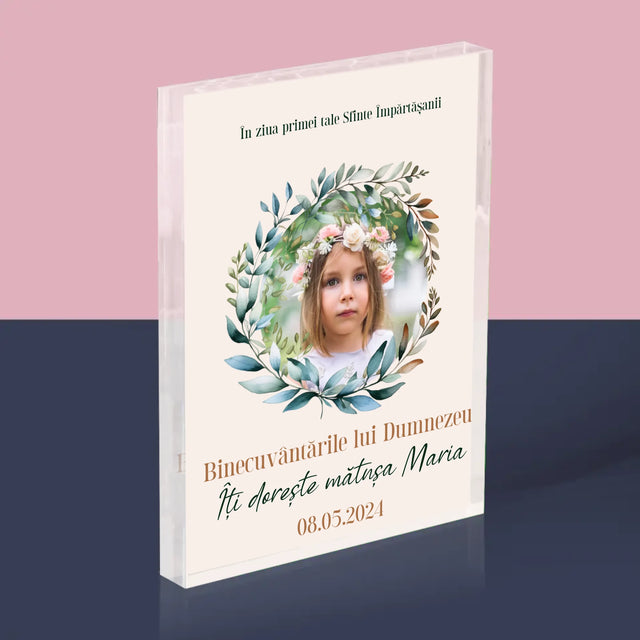 Fotografie Si Semnătură: În Ziua Primei Sfinte Împărtășanii - Bloc Acrilic